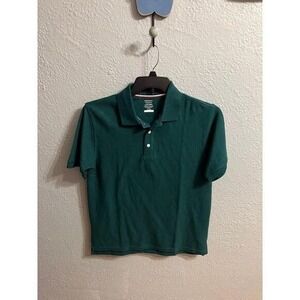 Boys, green French toast, uniform polo size large 14/16 husky polo shirt